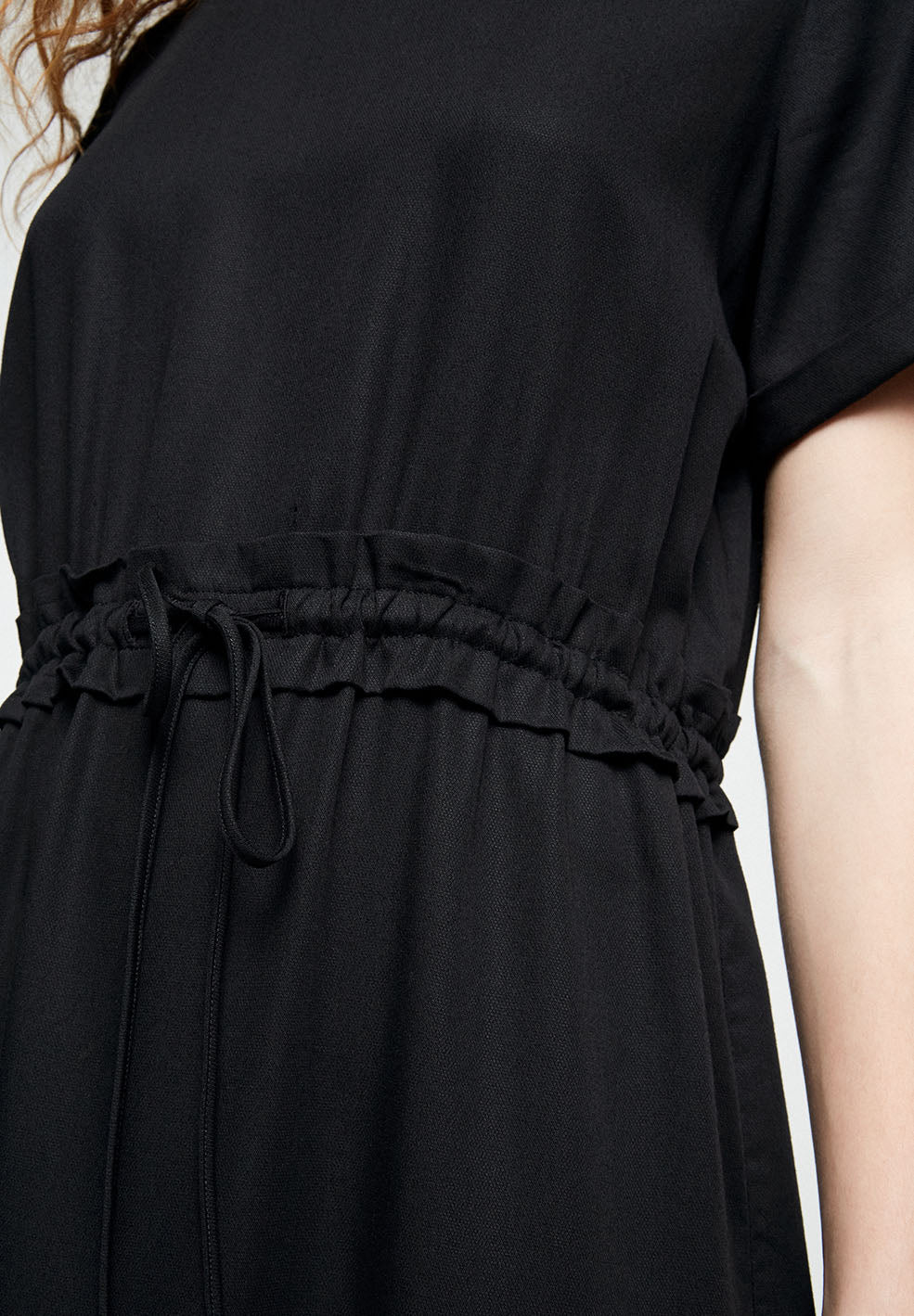 Robe noire en tencel - Aalia