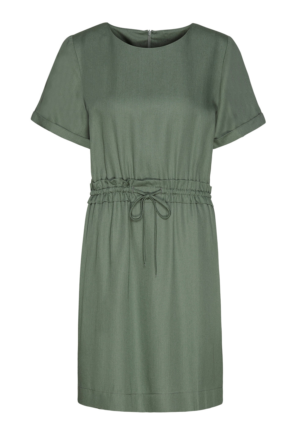 Robe kaki en tencel - Aalia