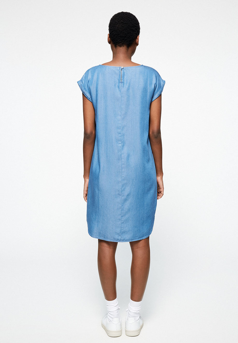Robe bleue en coton bio - Hilaa