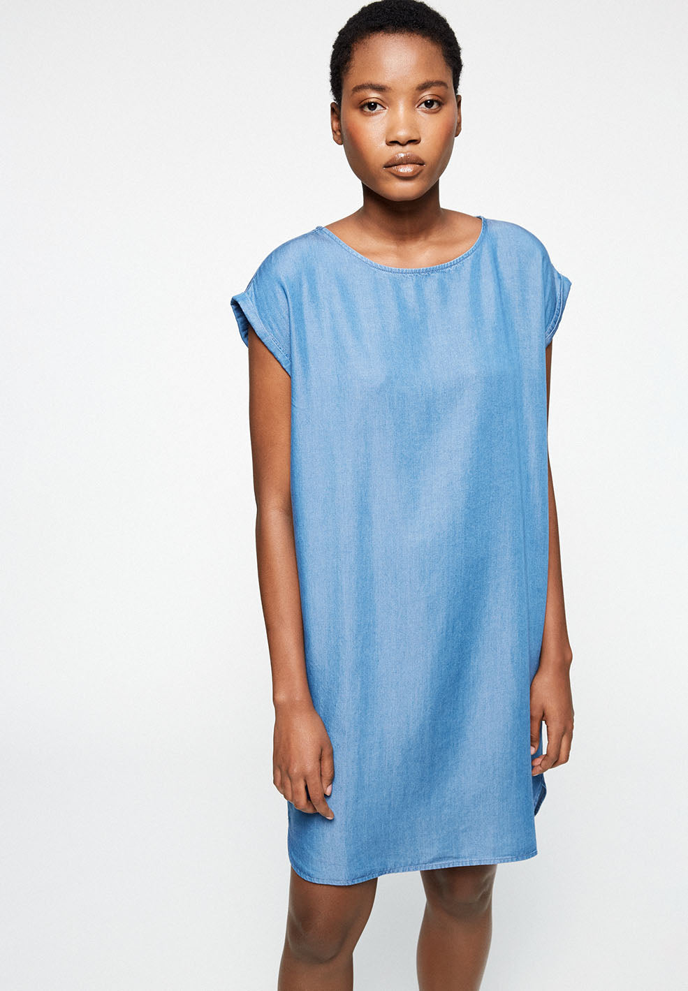 Robe bleue en coton bio - Hilaa