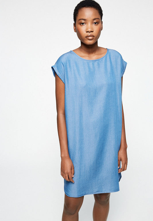Robe bleue en coton bio - Hilaa
