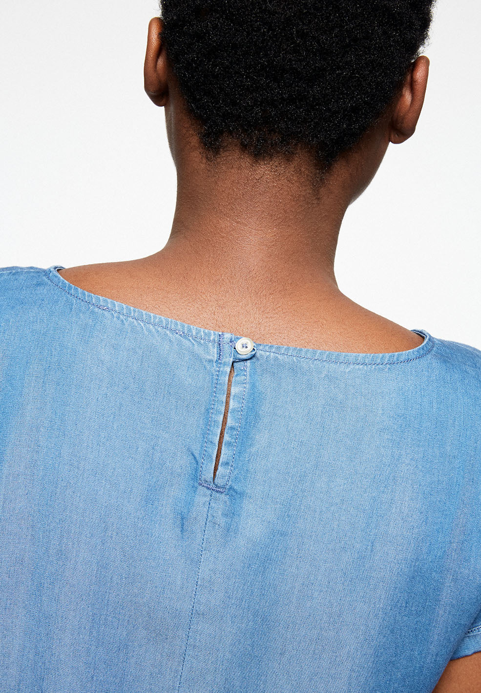 Robe bleue en coton bio - Hilaa