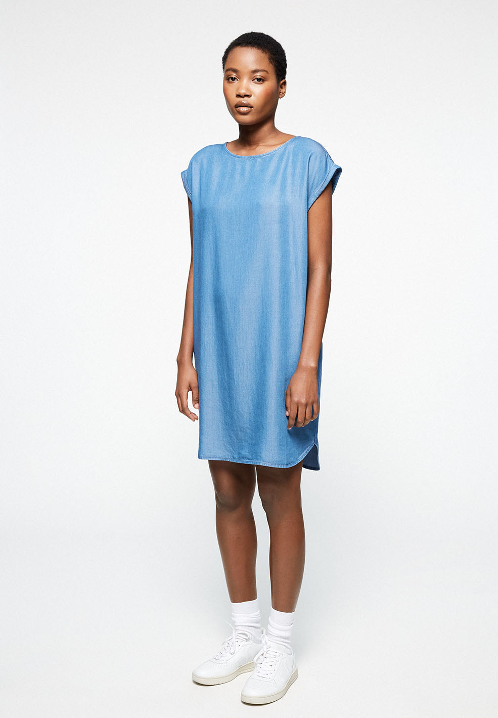 Robe bleue en coton bio - Hilaa