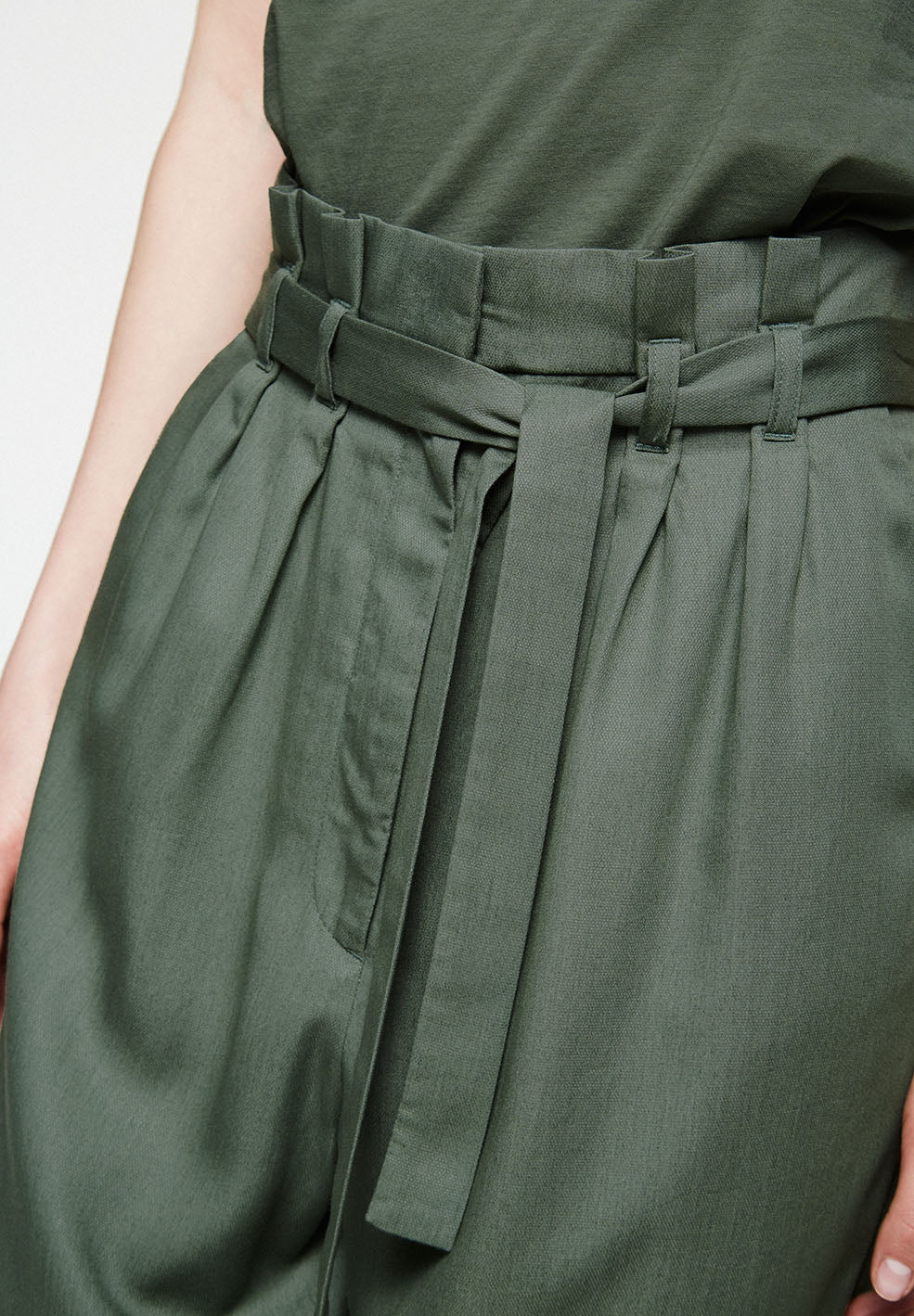 Pantalon kaki en tencel - Timeaa