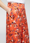 Pantalon large fluide orange en coton bio - naimaa tropical spirit