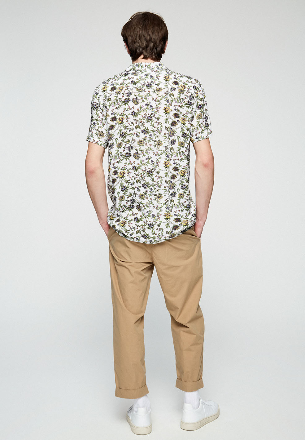 Chino ample beige en coton bio - Taadeo