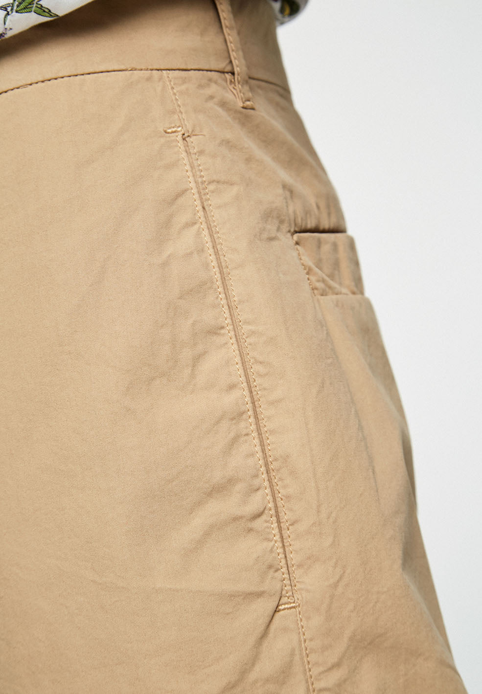 Chino ample beige en coton bio - Taadeo