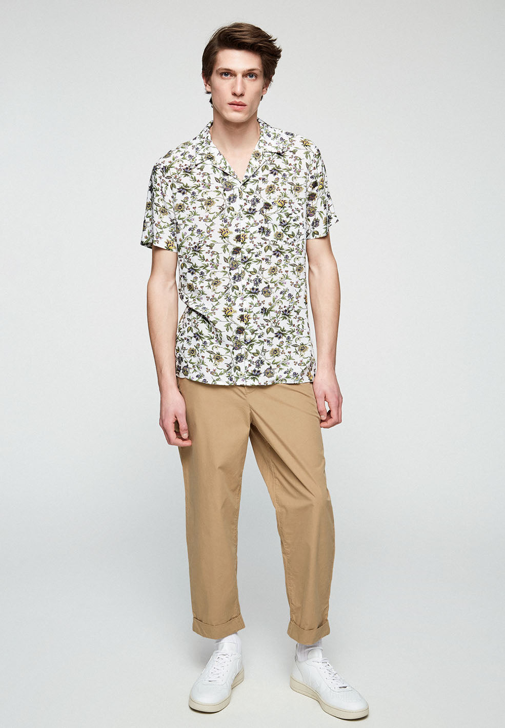 Chino ample beige en coton bio - Taadeo