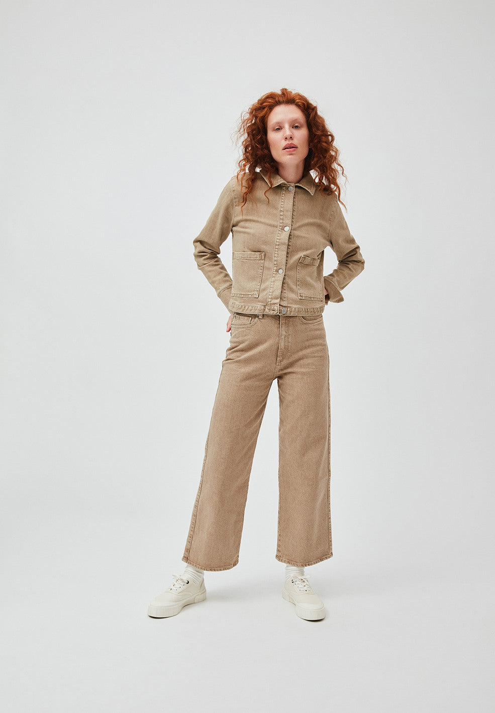 Veste beige en coton bio - Maalia