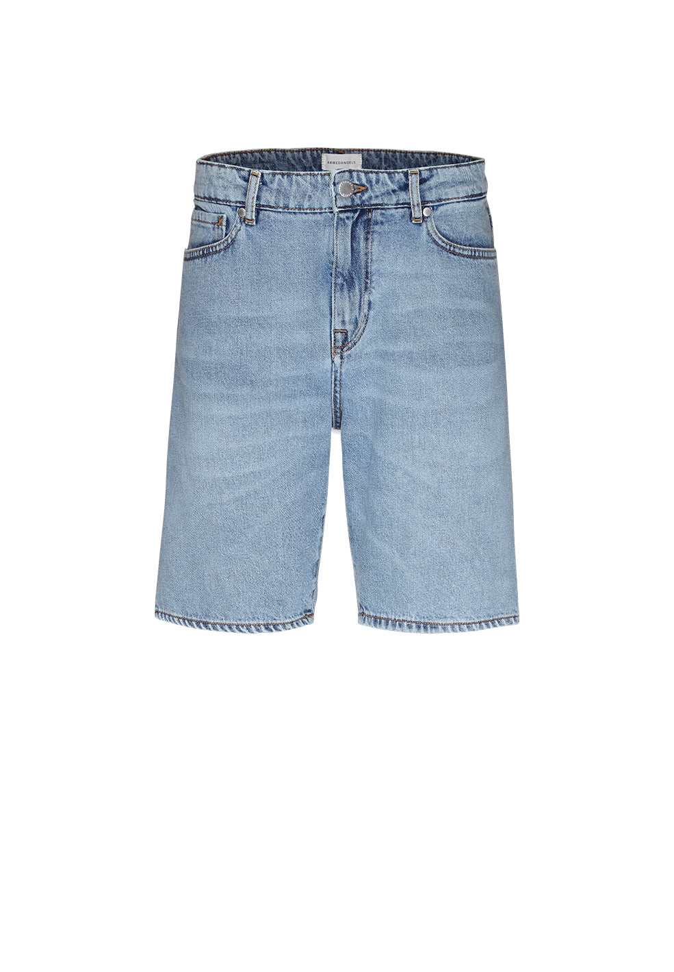 Short jean bleu clair délavé en coton bio - Haauke