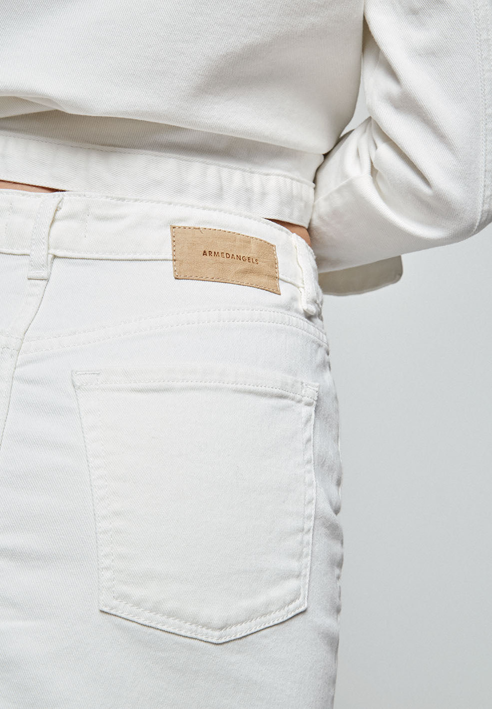 Jupe en jean blanc en coton bio - Liaara