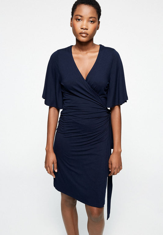 Robe marine en lenzing - Monaa