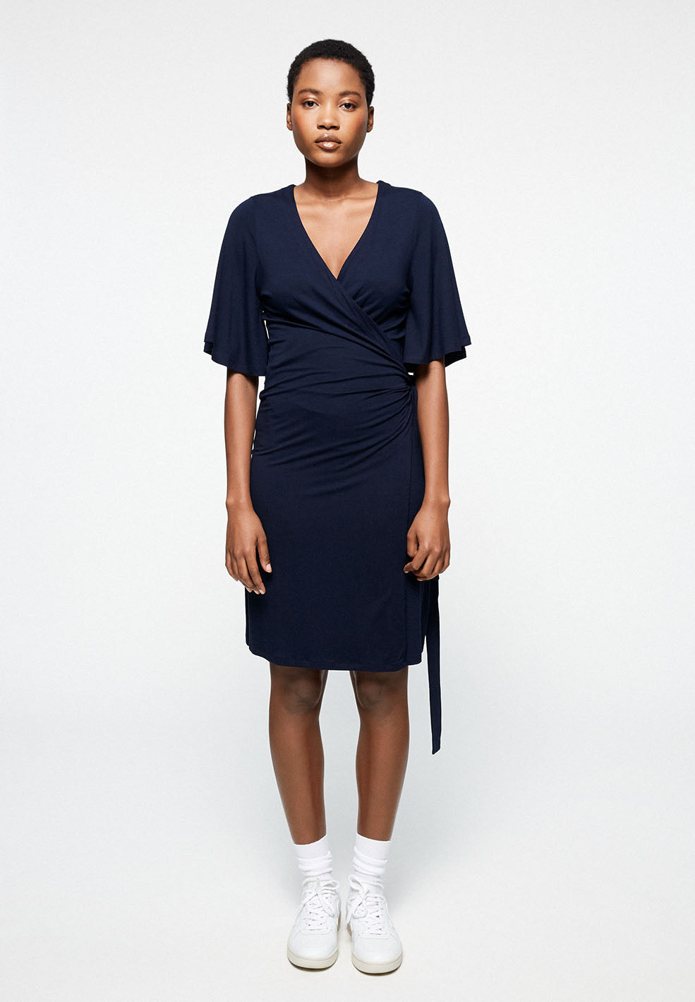 Robe marine en lenzing - Monaa