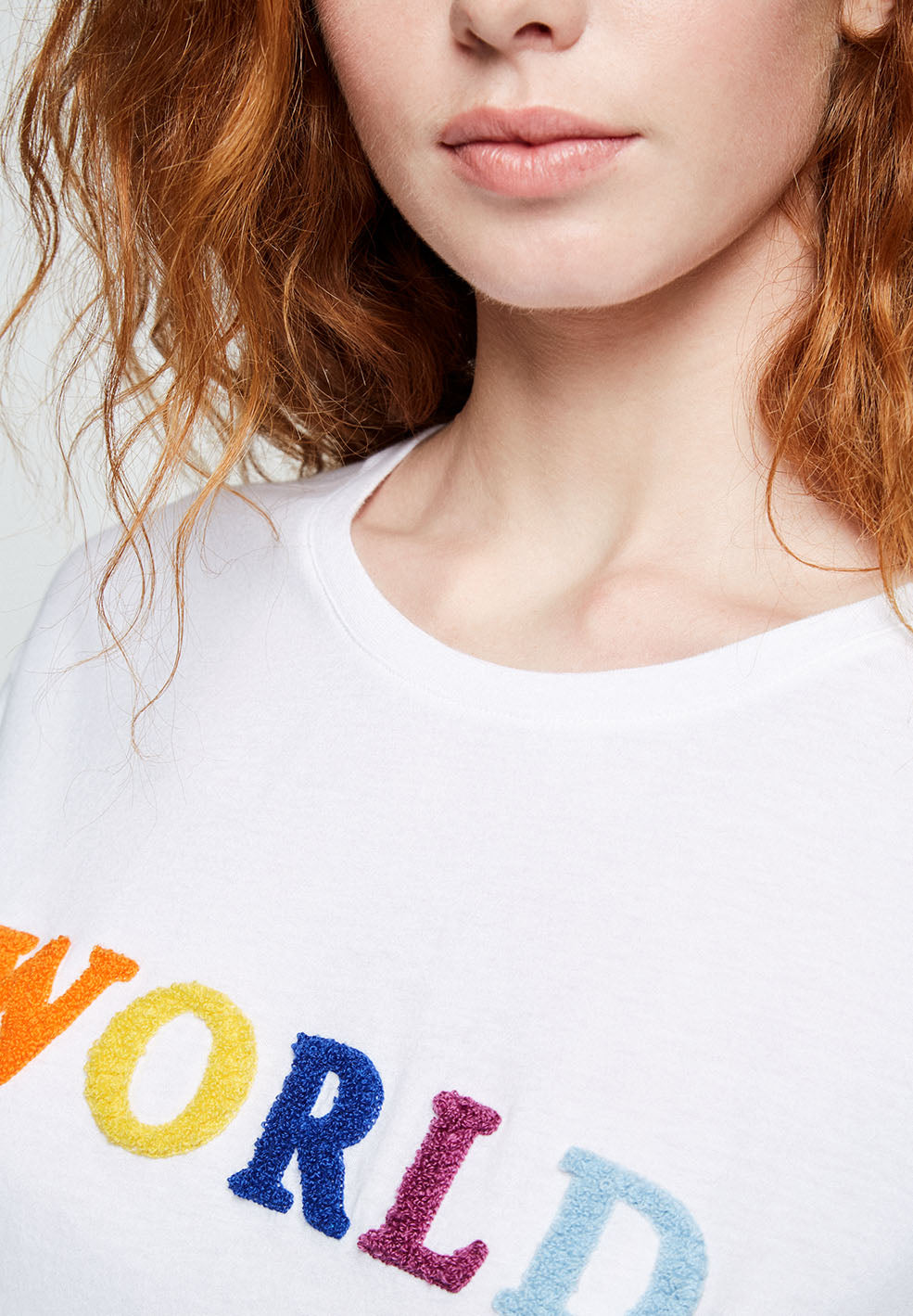 T-shirt avec imprimé blanc en coton bio - Naalin world