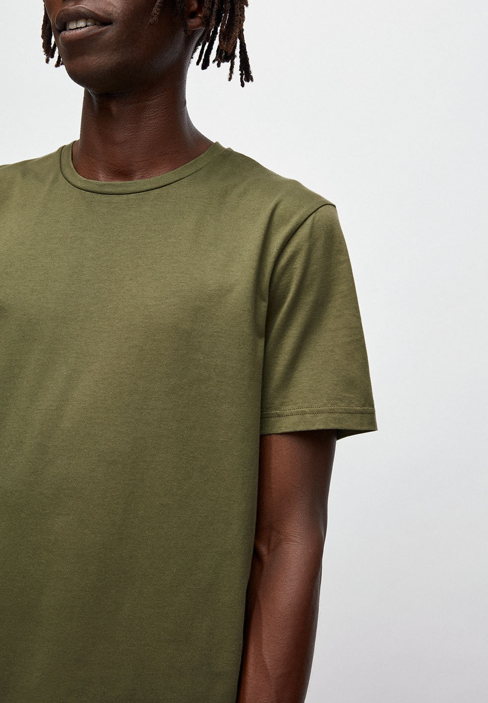 T-shirt en coton bio | Kaki "jaames kaki"