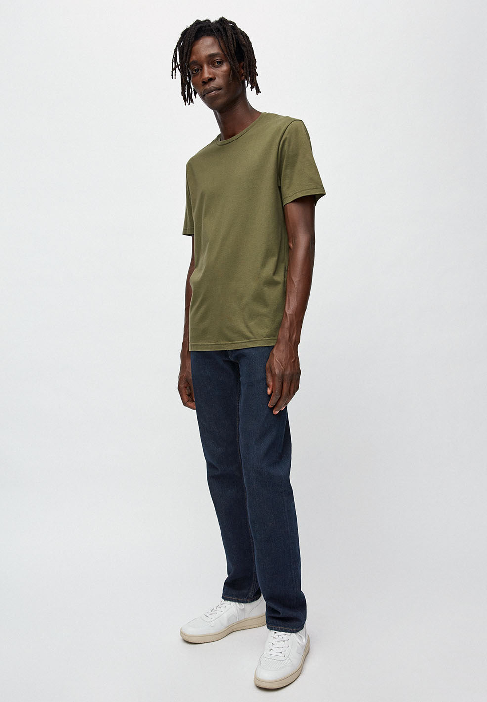T-shirt en coton bio | Kaki "jaames kaki"