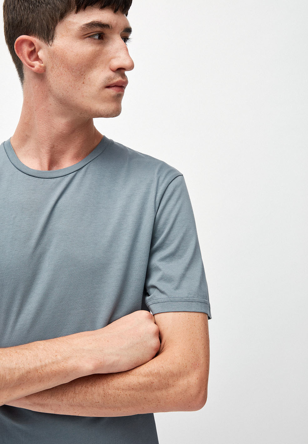 T-shirt bleu en coton bio - jaames