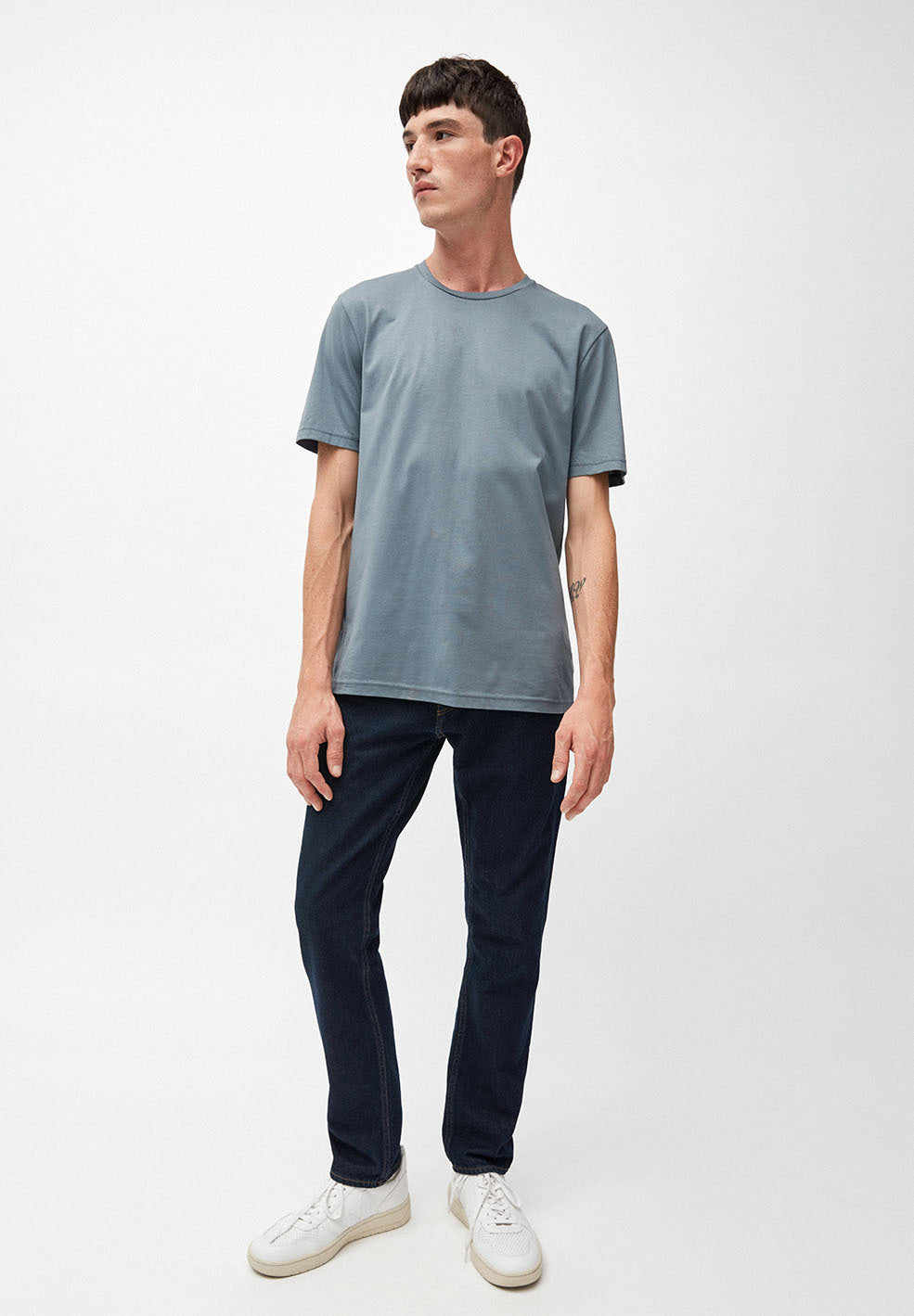 T-shirt bleu en coton bio - jaames