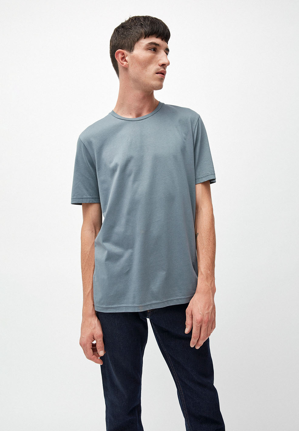 T-shirt bleu en coton bio - jaames