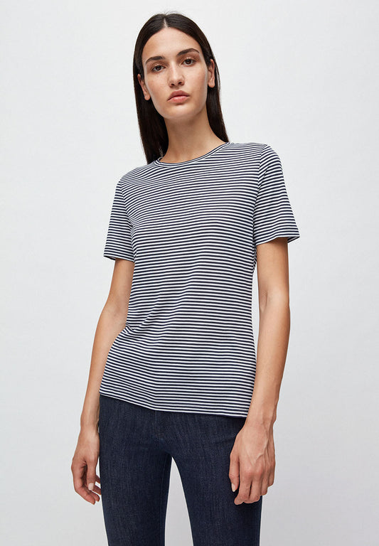T-shirt rayures bleu marine en coton bio - Lidaa