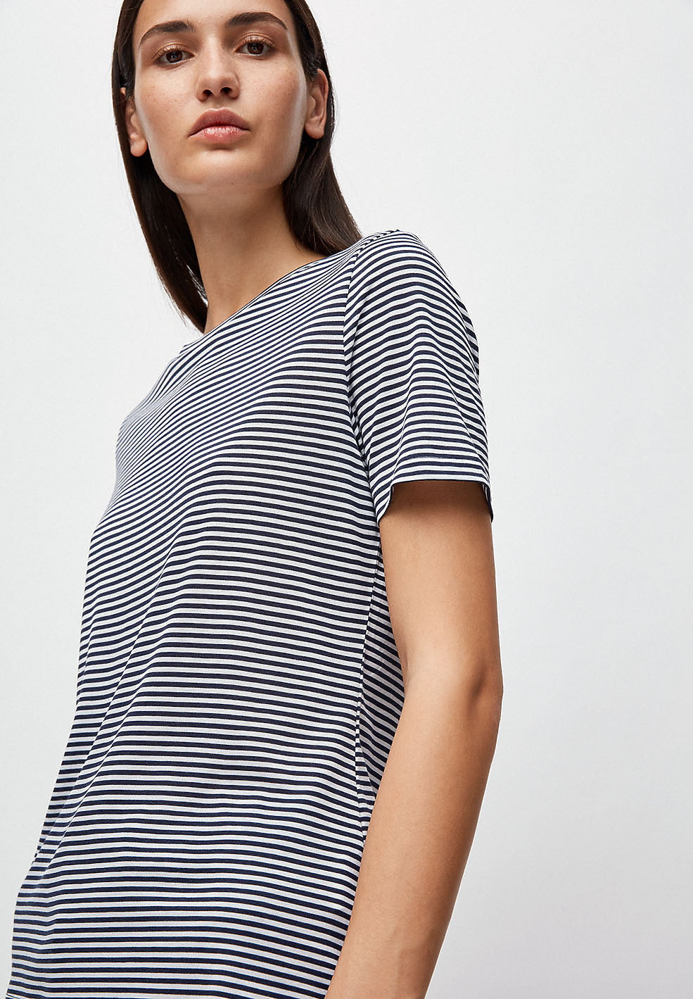 T-shirt rayures bleu marine en coton bio - Lidaa