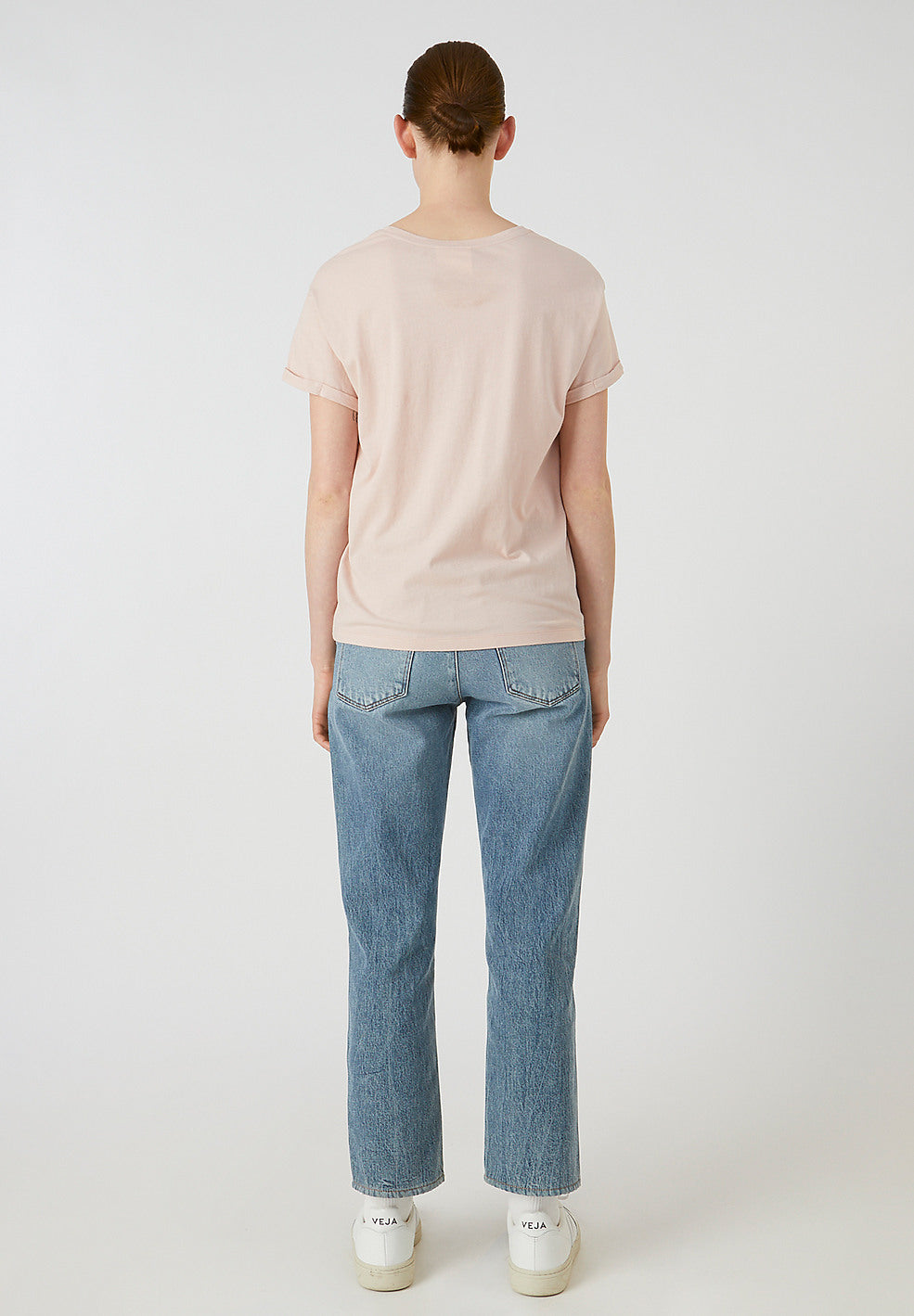 T-shirt rose pâle en coton bio - Naalin Girl Scout