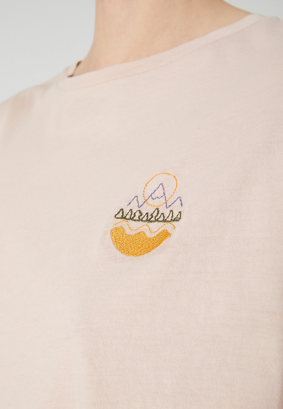 T-shirt rose pâle en coton bio - Naalin Girl Scout
