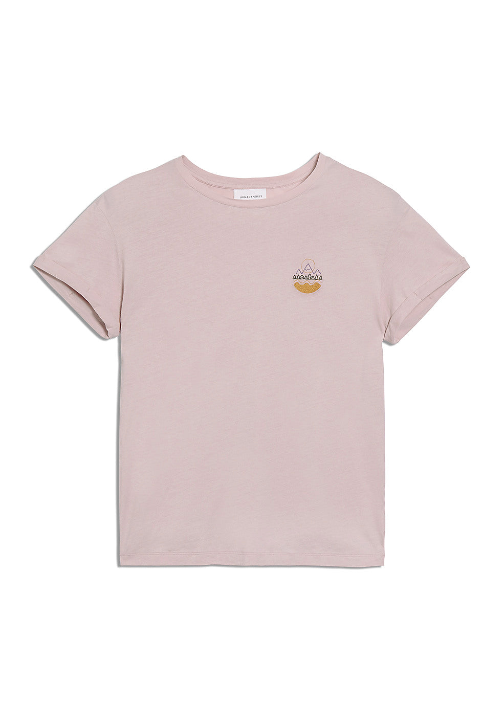 T-shirt rose pâle en coton bio - Naalin Girl Scout