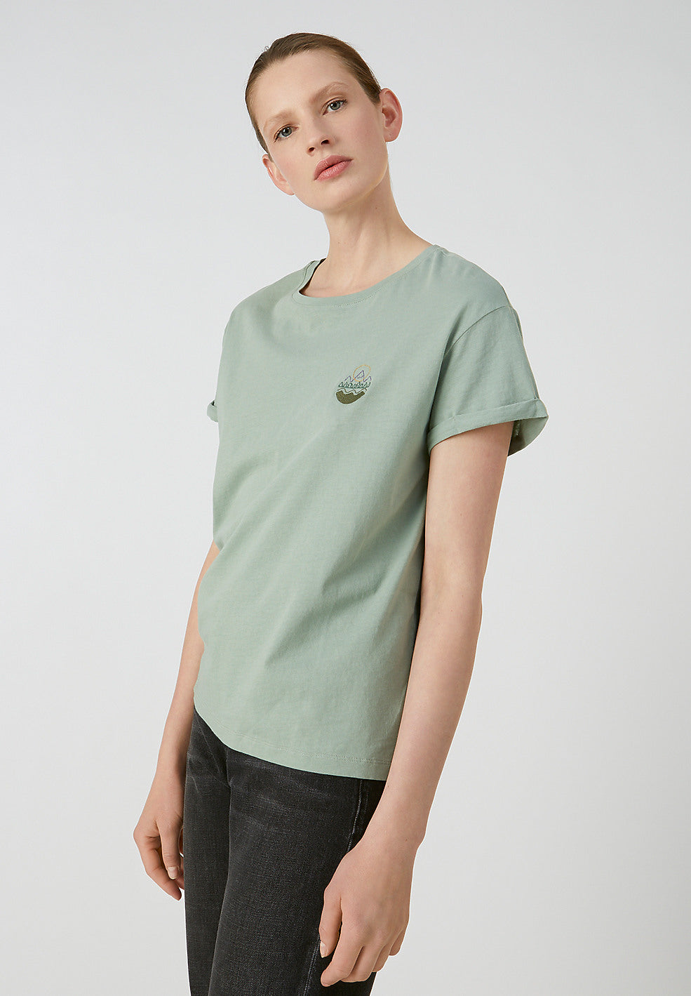 T-shirt vert en coton bio - Naalin Girl Scout