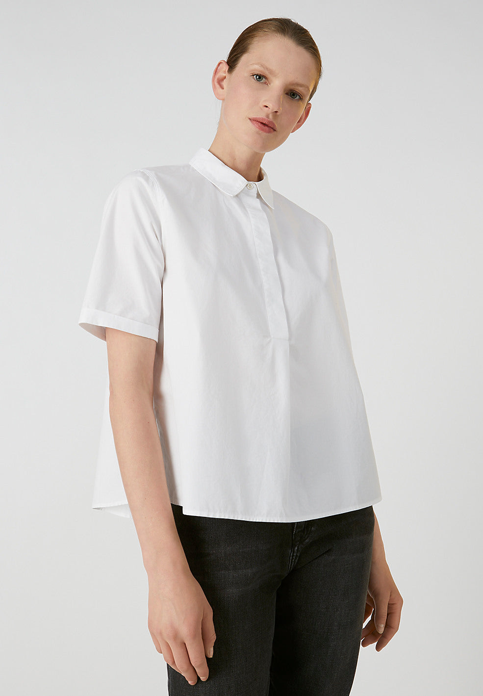 Blouse blanche en coton bio - saimaa