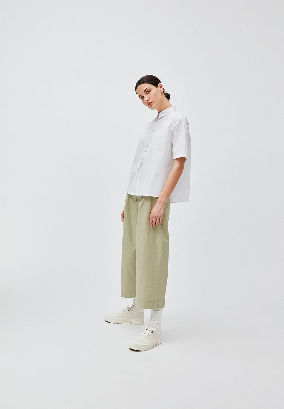 Blouse blanche en coton bio - saimaa