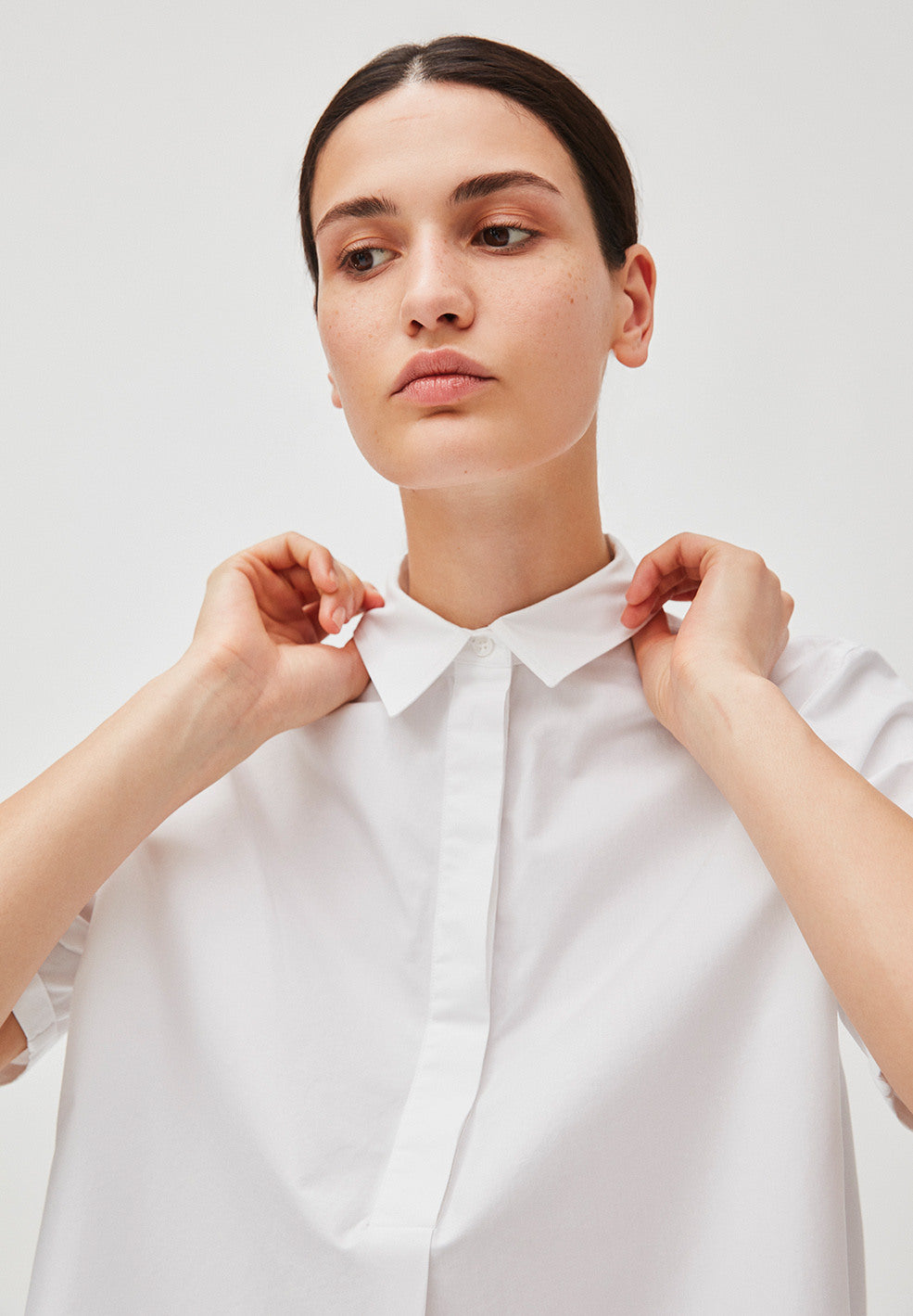 Blouse blanche en coton bio - saimaa