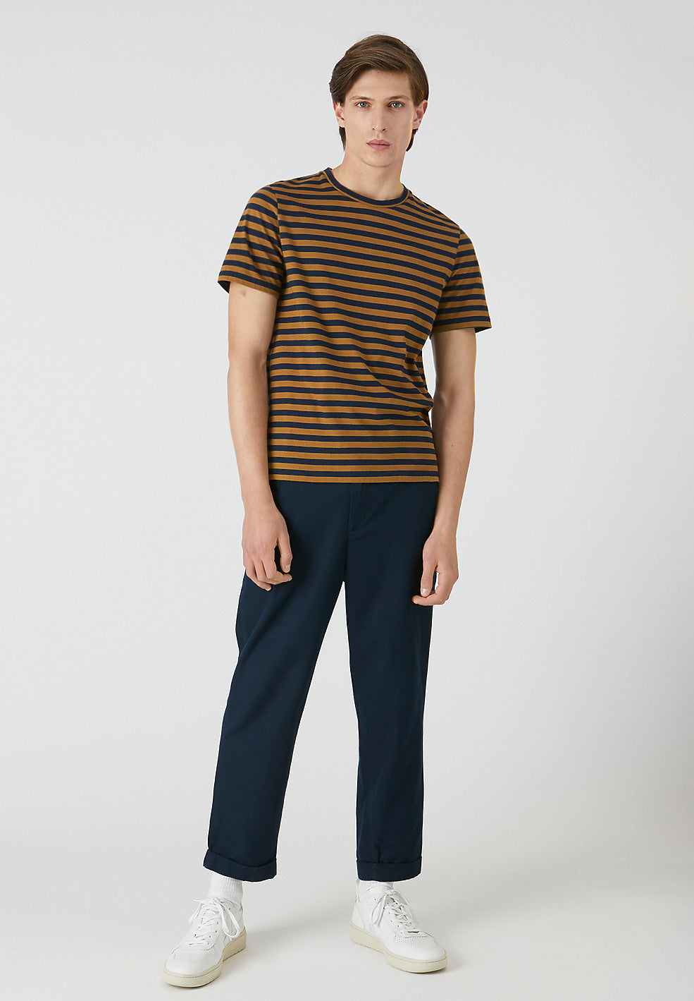 T-shirt rayé en coton bio - Jaames Breton