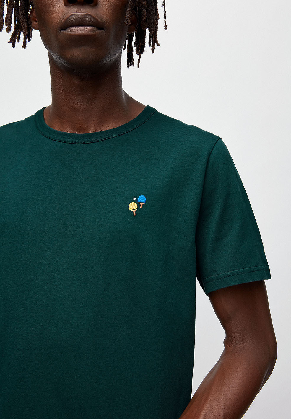 T-shirt vert foncé en coton bio - Paul Ping Pong