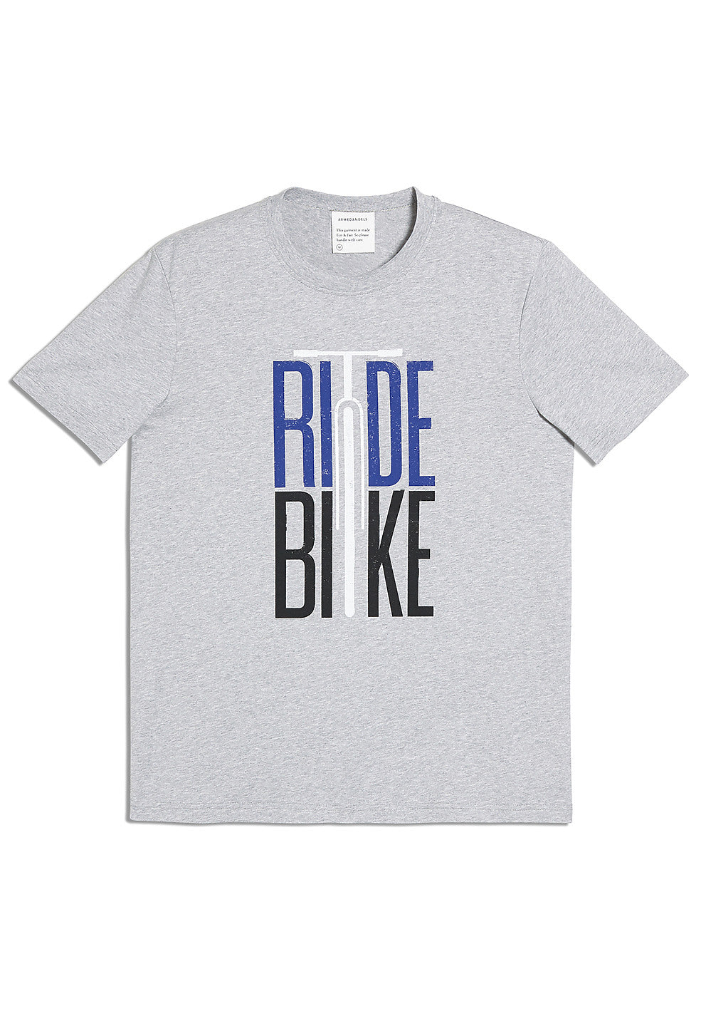 T-shirt imprimé gris en coton bio - Aado Ride Bike