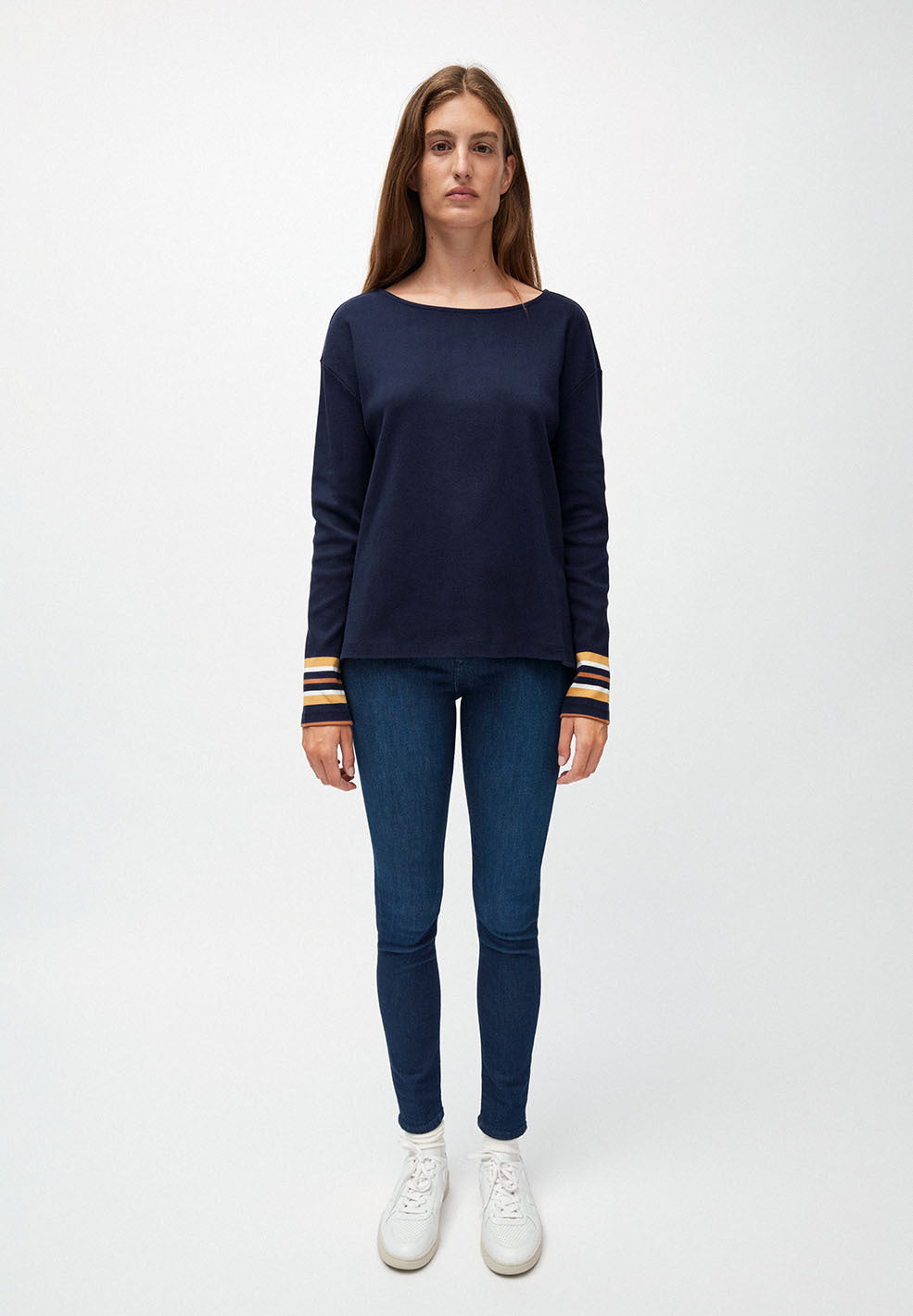 Pull marine rayures en coton bio - feenaa