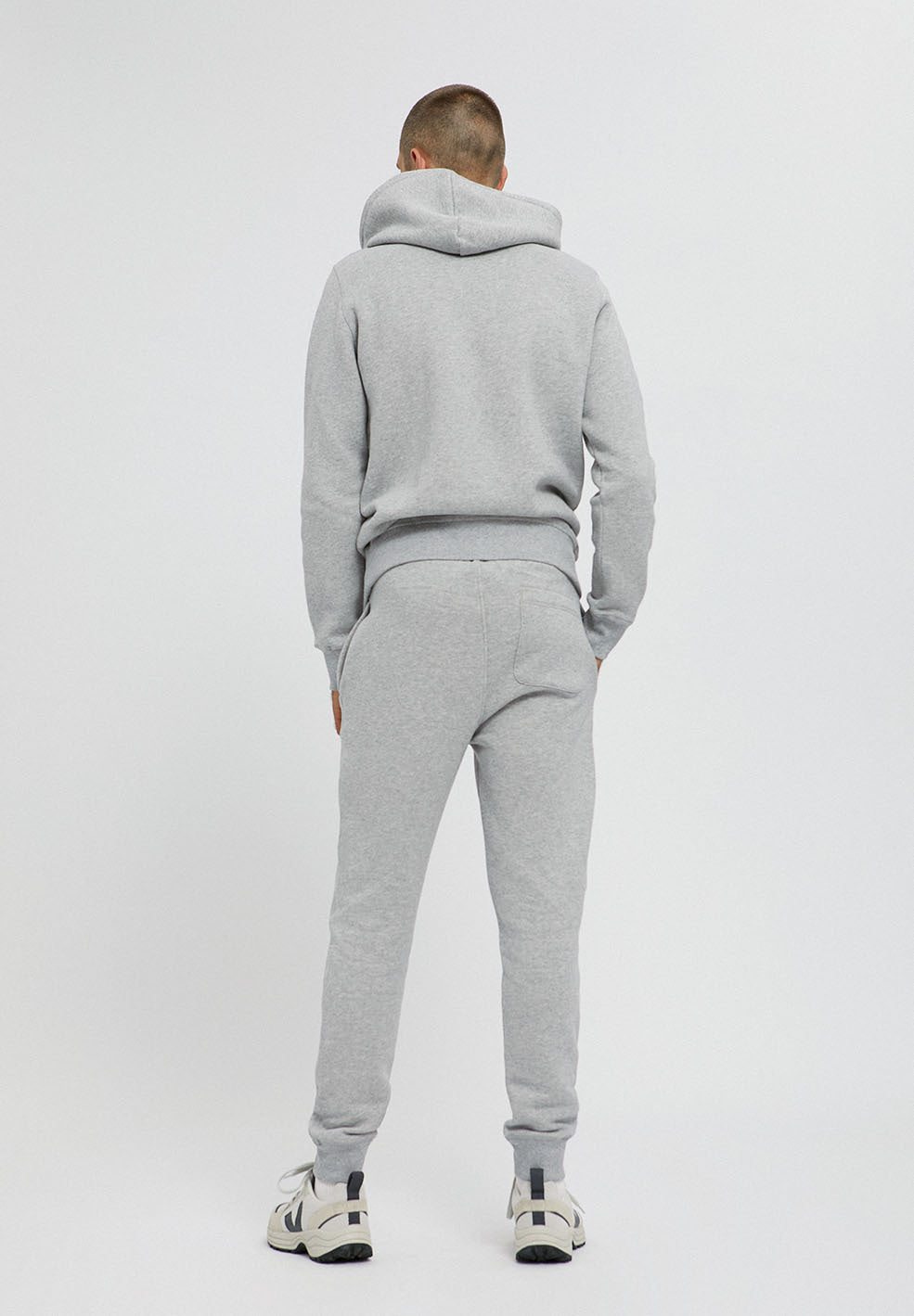 Jogging gris en coton et tencel - AARION
