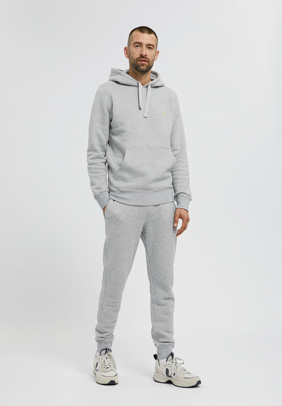 Jogging gris en coton et tencel - AARION