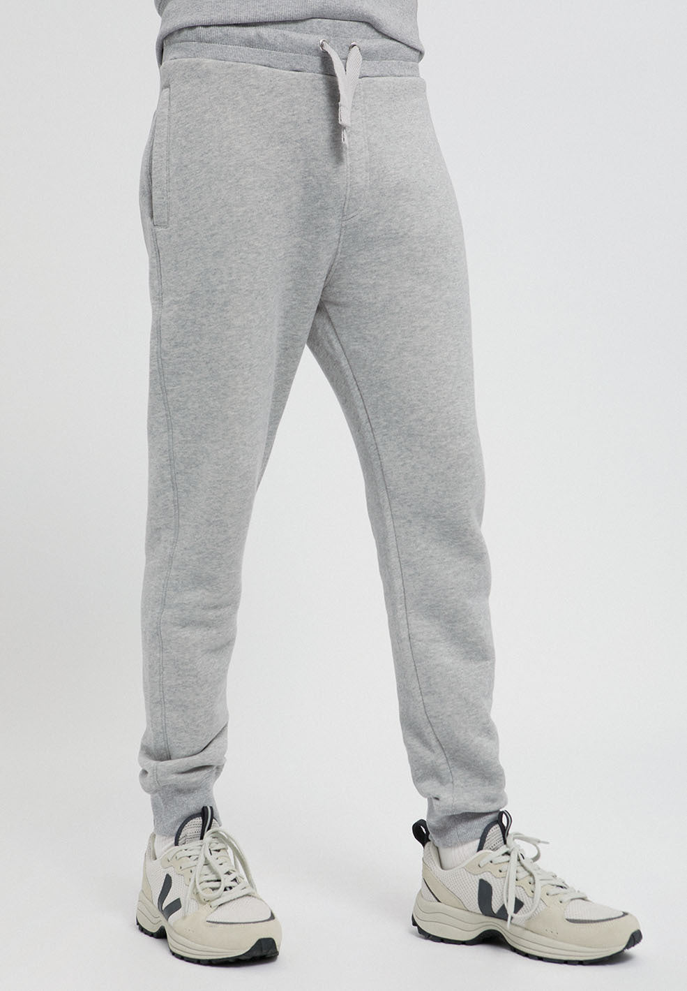 Jogging gris en coton et tencel - AARION