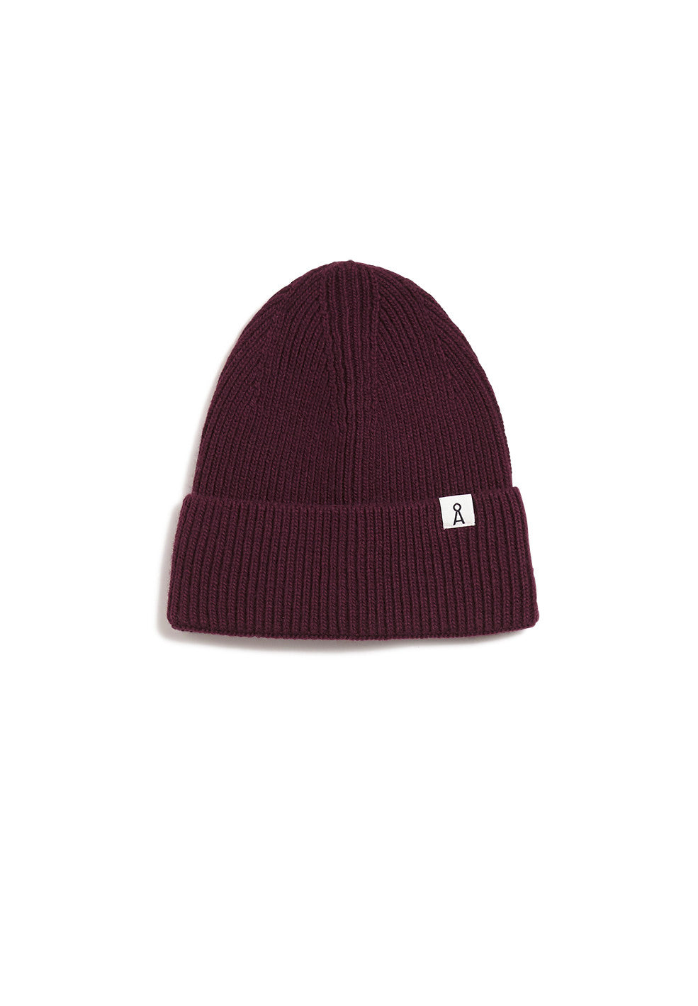 Bonnet bordeaux en coton et laine bio - maax