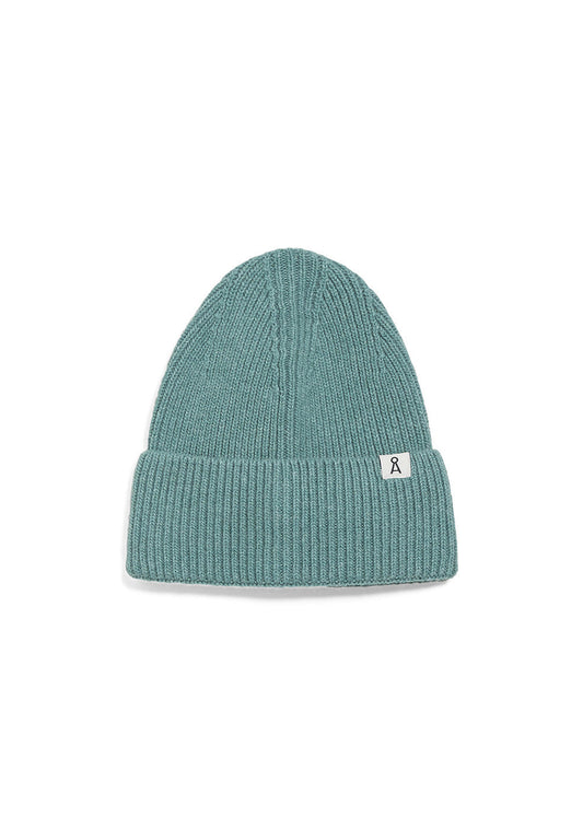 Bonnet turquoise en coton et laine bio - maax