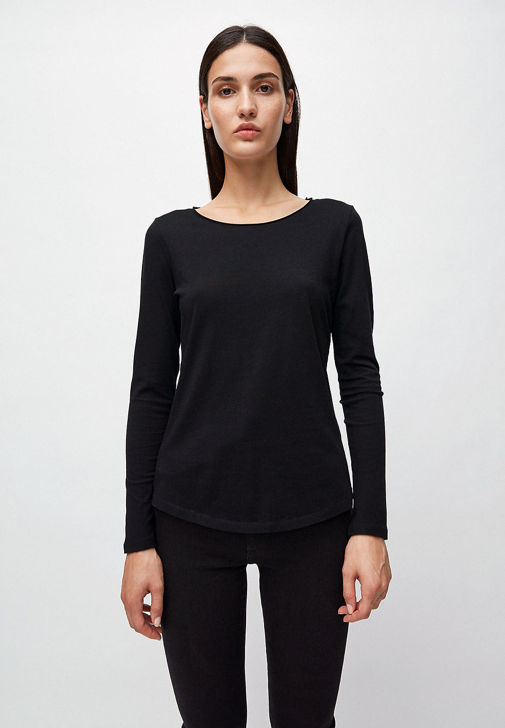 T-shirt manches longues noir en coton bio - rojaa