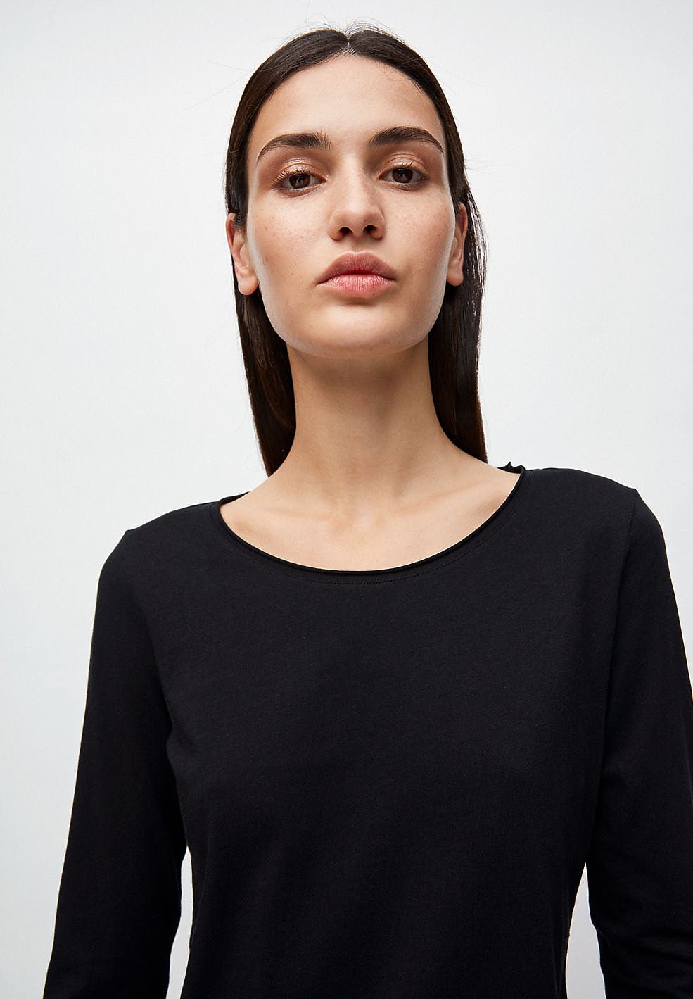 T-shirt manches longues noir en coton bio - rojaa