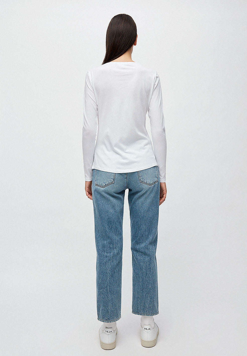 T-shirt manches longues blanc en coton bio - rojaa