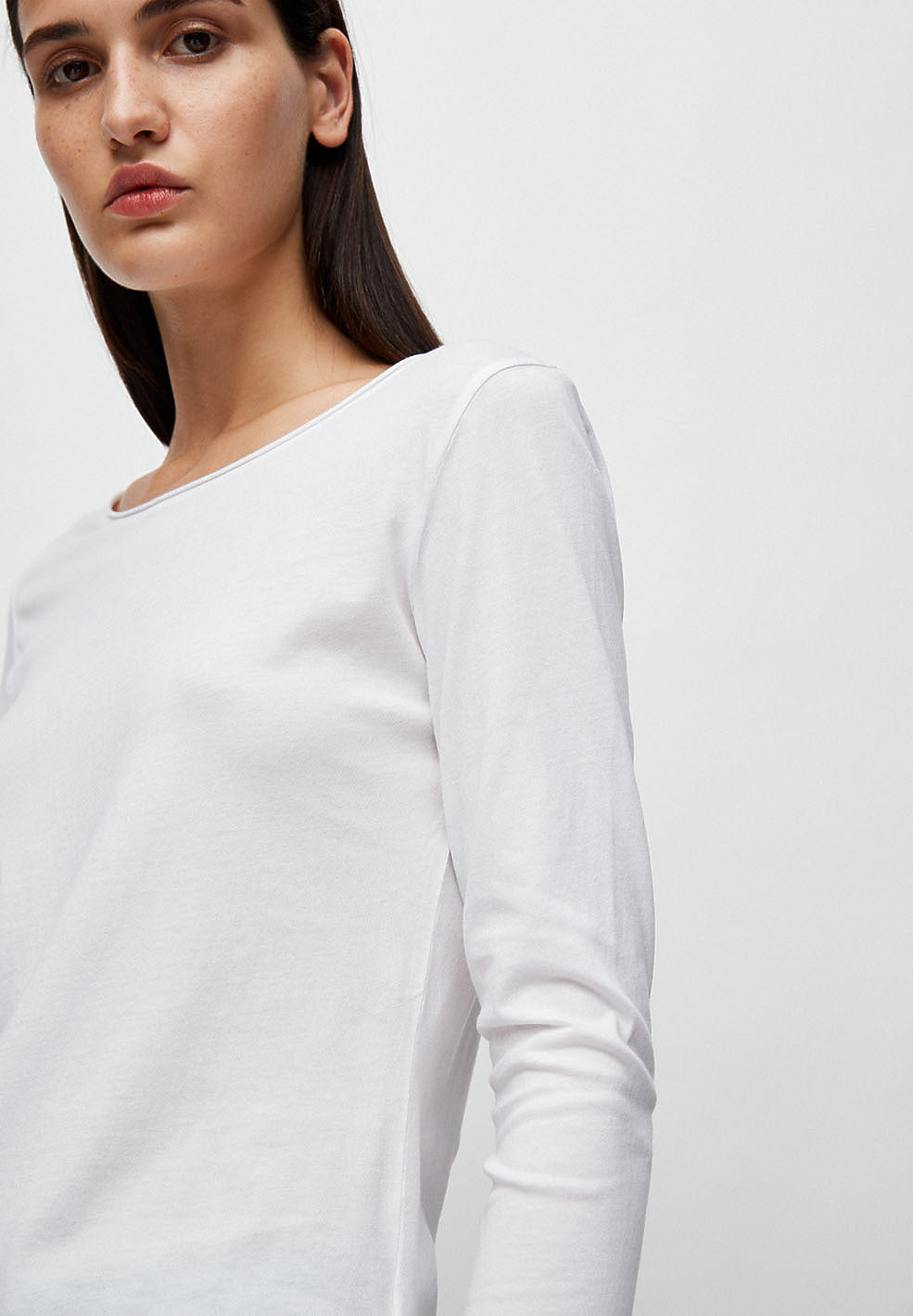 T-shirt manches longues blanc en coton bio - rojaa