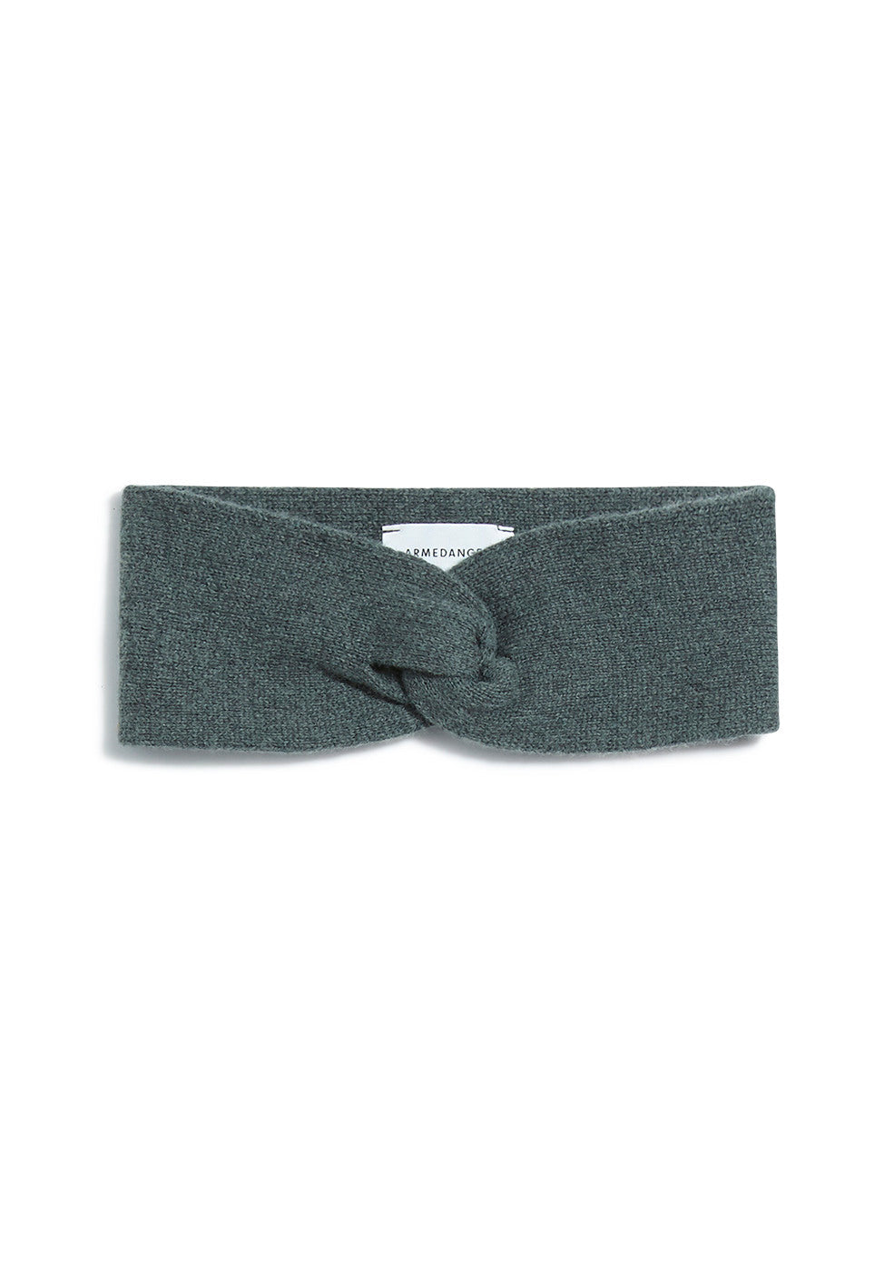 Bandeau mélange vert gris en coton bio et laine - maritaa