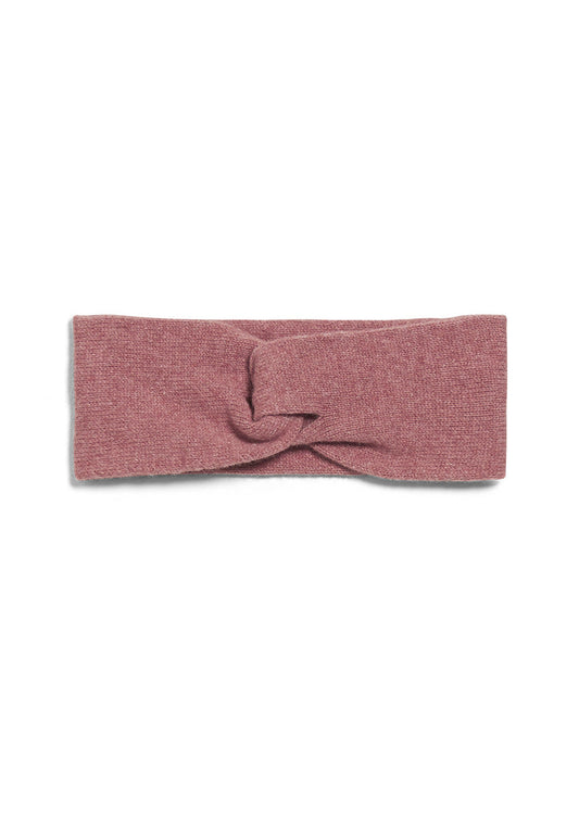 Bandeau vieux rose en coton bio et laine bio - Maritaa
