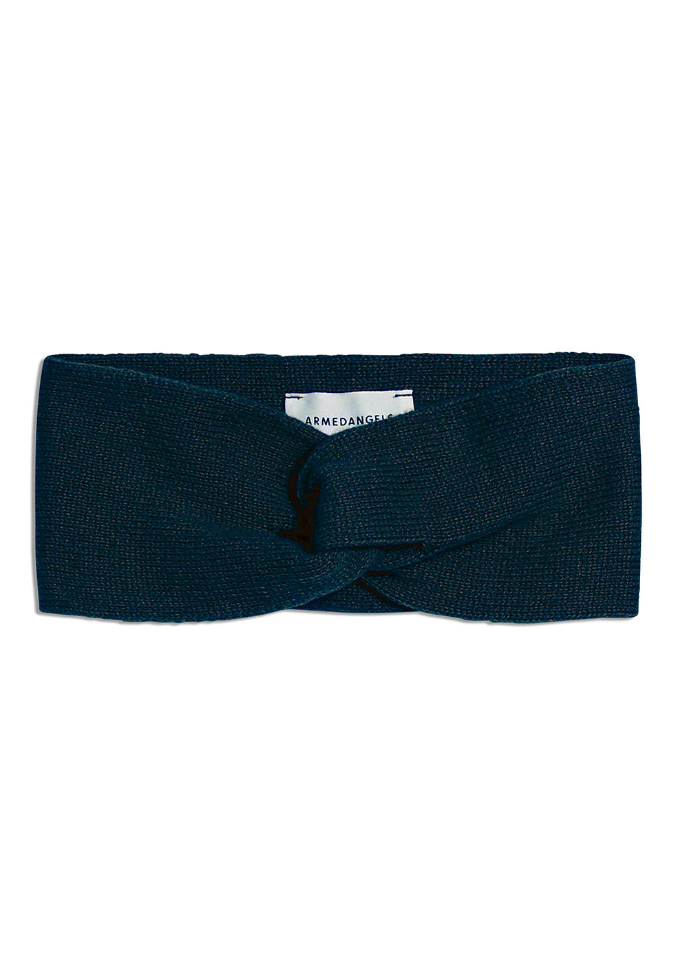 Bandeau marine en coton bio et laine - maritaa