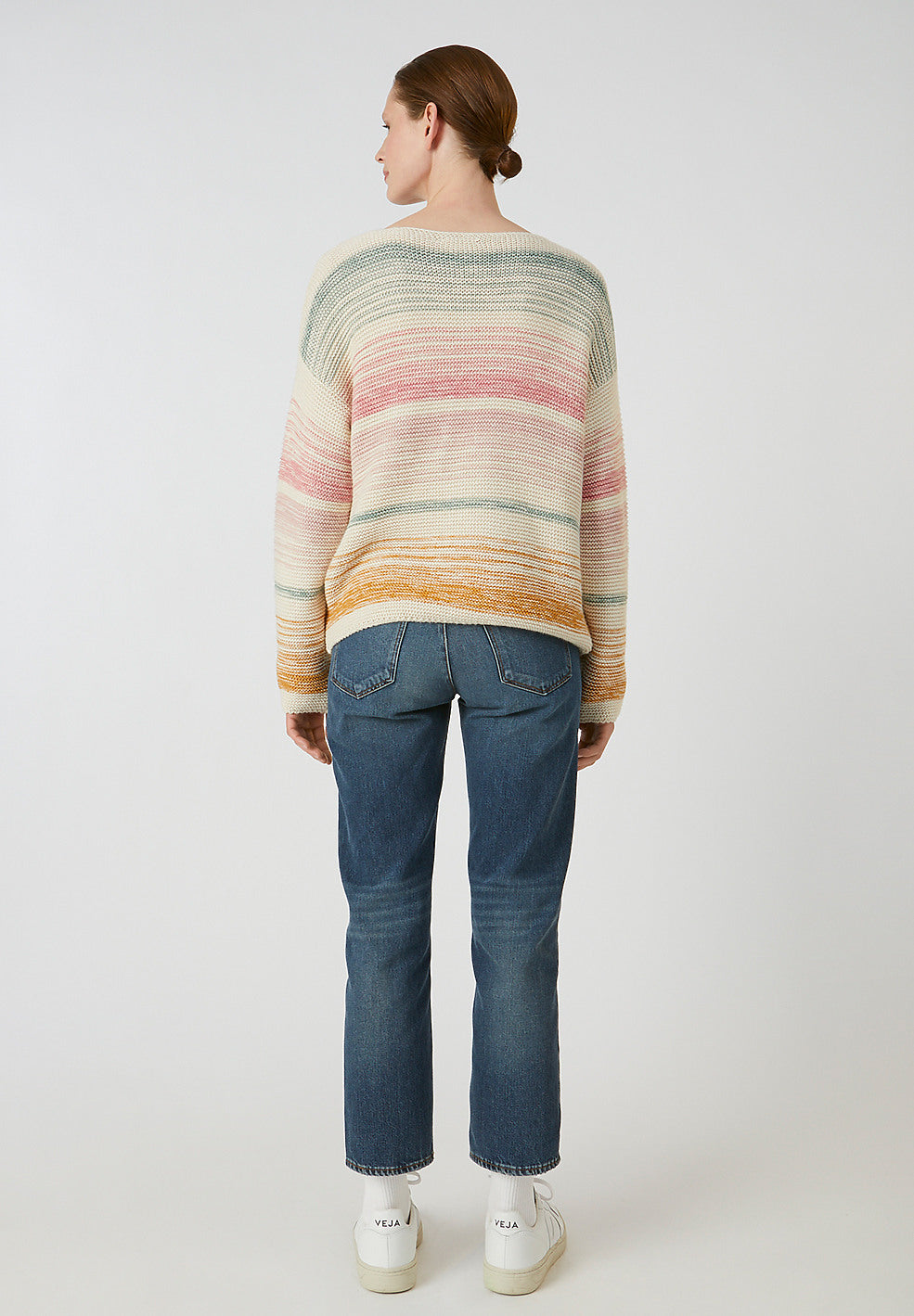 Pull rayures en coton bio et laine - konaa