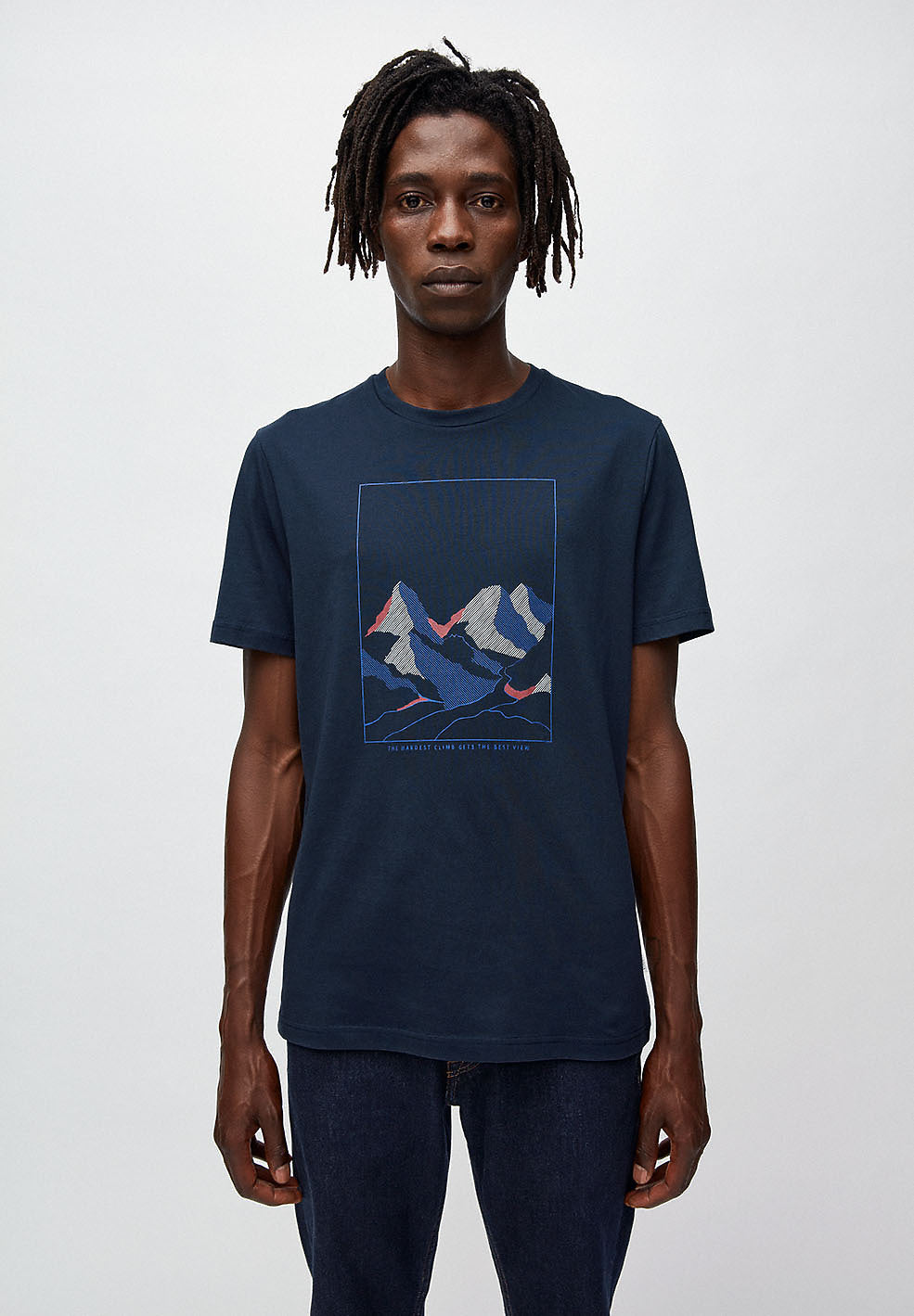 T-shirt marine en coton bio - jaames nature
